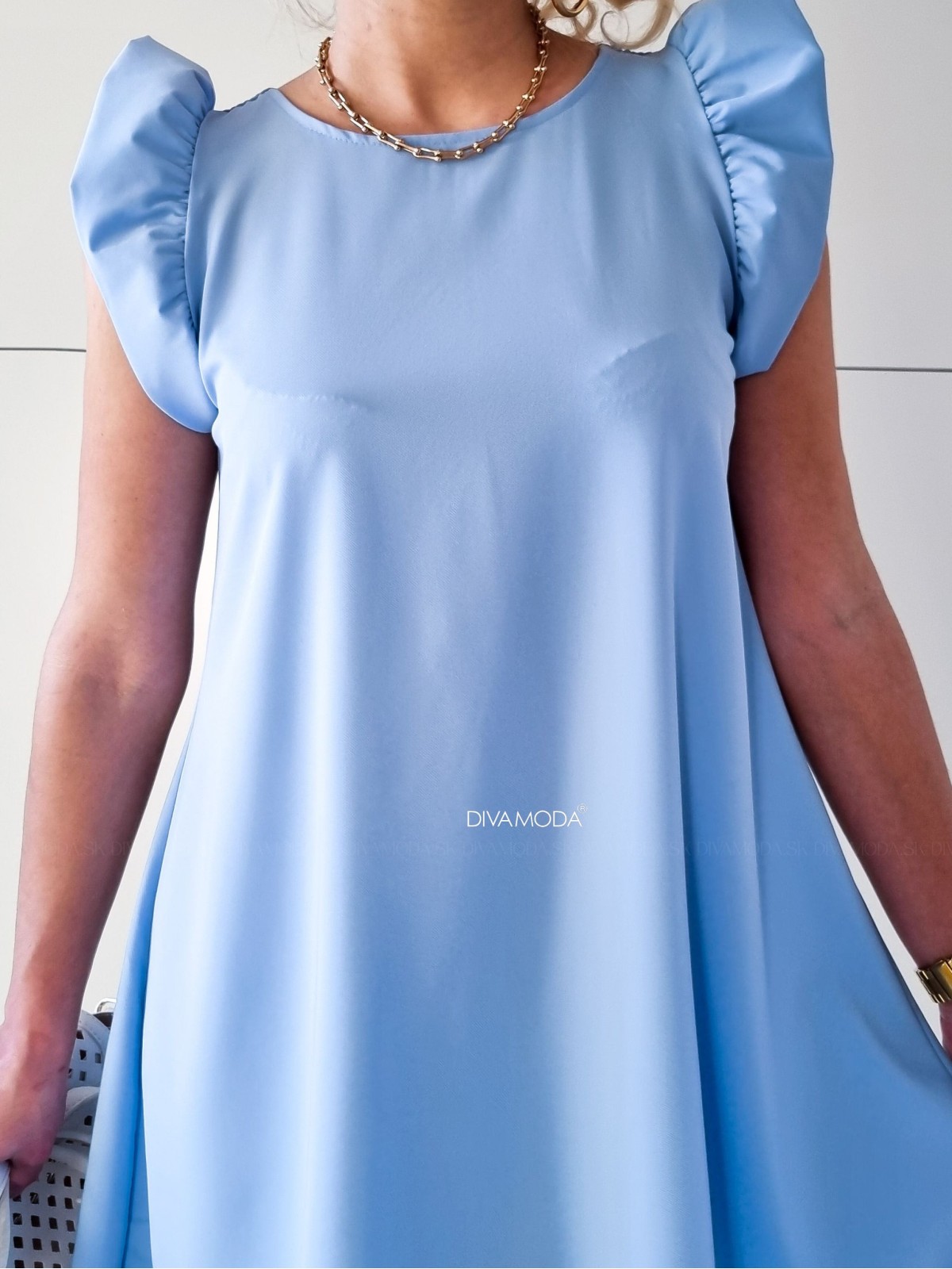 Šaty s volánmi Corina baby-modrá P 57