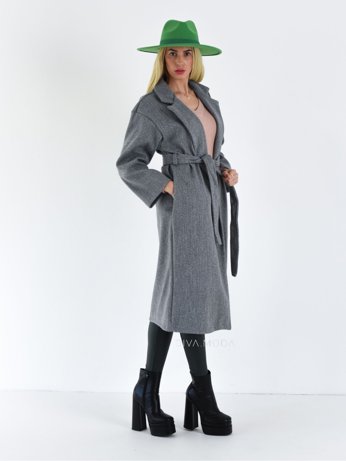 Prechodný zavinovací kabát sivý Torrino S 547