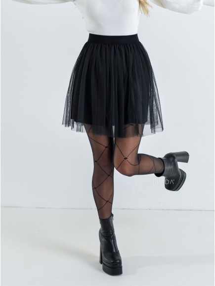 Čierna tylová sukňa S 642
