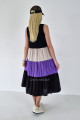 Maxi šaty Leana čierno-fialové A 200