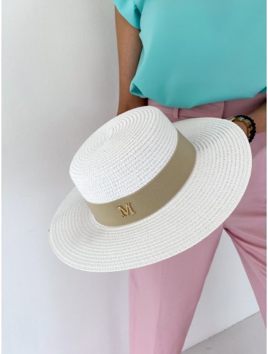 Letný klobúk biely M  
