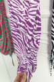 Priliehavé šaty s riasením zebras S 30