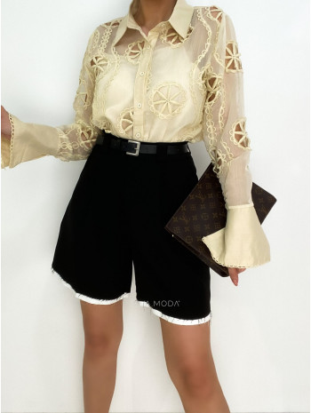 Bermudy s opaskom čierne B 4