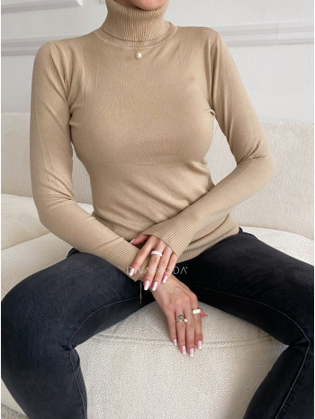 Basic hladký rolák svetlo hnedý S 23