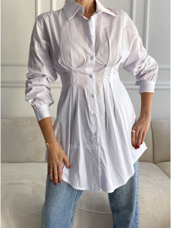 Zúžená biela košeľa Ester A 72