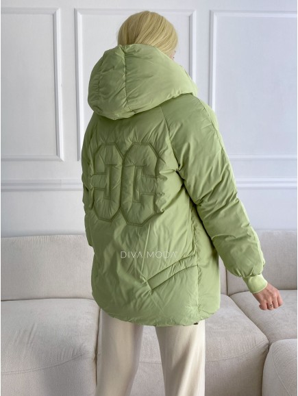Oversize zimná bunda CC pistaciová S 569