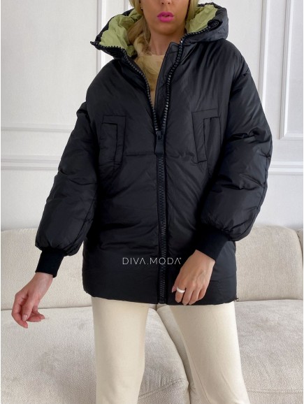 Oversize zimná bunda CC čierna S 569
