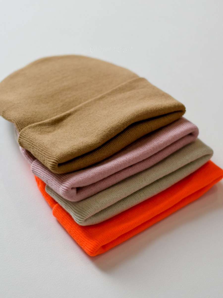 Basic čiapka šmolkového strihu orange neón P 123