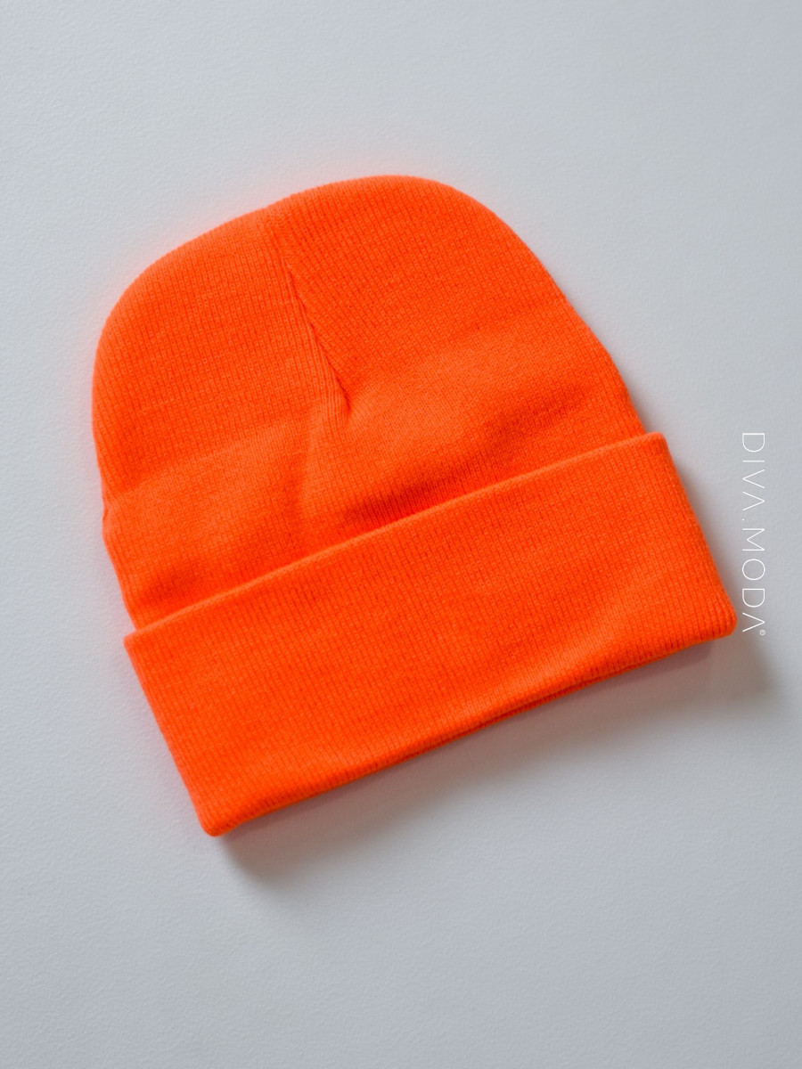 Basic čiapka šmolkového strihu orange neón P 123