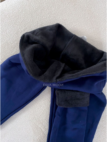 Termo legíny zateplené kožušinkou blue navy P 52