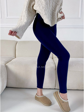 Termo legíny zateplené kožušinkou blue navy P 52