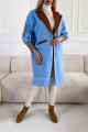 Prechodný kabát Mon amour s patentom modrá S 566