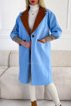 Prechodný kabát Mon amour s patentom modrá S 566