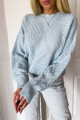 Dierkovaný sveter Valentina belasý M 15