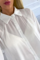 Dlhá košeľa s plisom na chrbte biela M 51