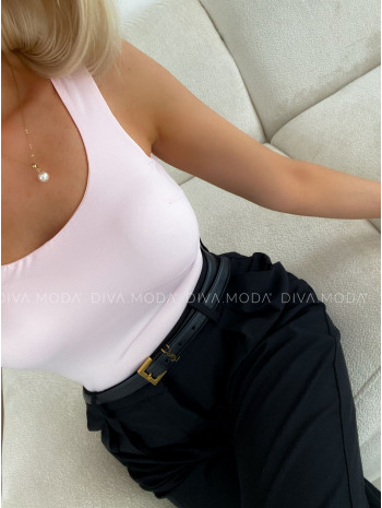 Pružné body s vystuženými prsiami light pink P 53