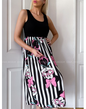 Midi šaty Mickey Minnie Pink Bow S 64
