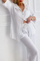 Mušelínová bavlnená košeľa biela B 31
