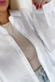Basic oversize košeľa biela P 133