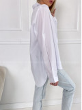 Basic oversize košeľa biela P 133