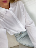 Basic oversize košeľa biela P 133