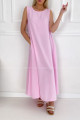 Voľné A- maxi šaty baby pink 138