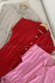 Košeľové maxi šaty Jasmina ružové P 101