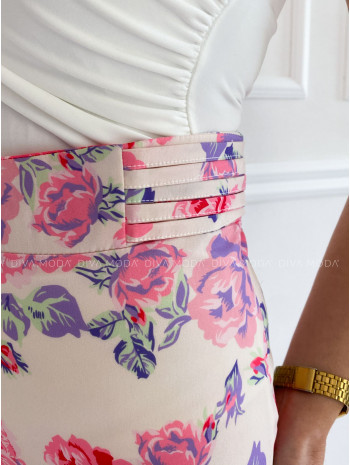 Kvetinková sukňa s volánom P 180