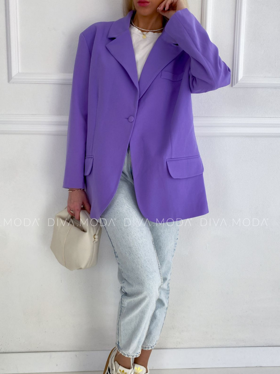 Oversize sako pánskeho strihu fialové P 175