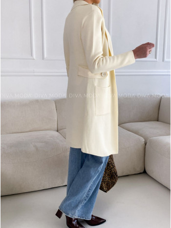 Úpletový kabátik vanilkový V 76