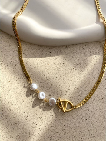 Plochá retiazka z perličkami