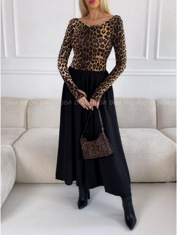 Maxi šaty leopardie ellie V 110
