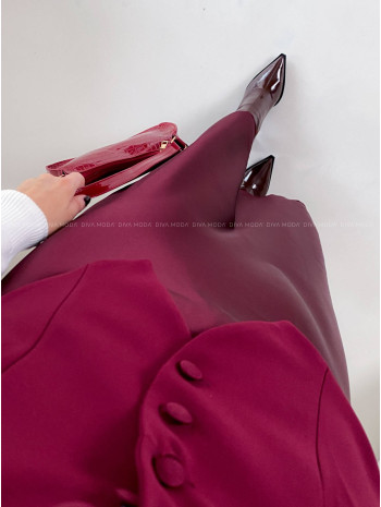 Maxi Saténová sukňa burgundy P 1490