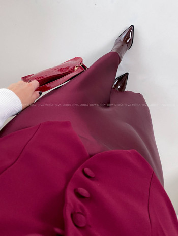 Maxi Saténová sukňa burgundy P 1490 Maxi Saténová sukňa burgundy P 1490