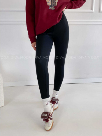 Zateplené legíny s flísom čierne M 133