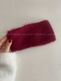 Pletená čelenka s perličkami burgundy G 53