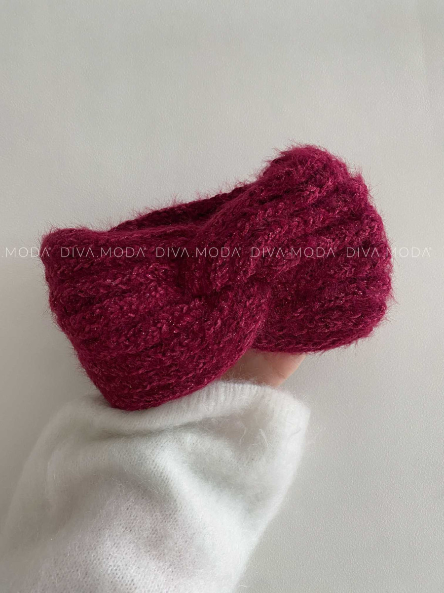 Prekrížená čelenka burgundy G 52