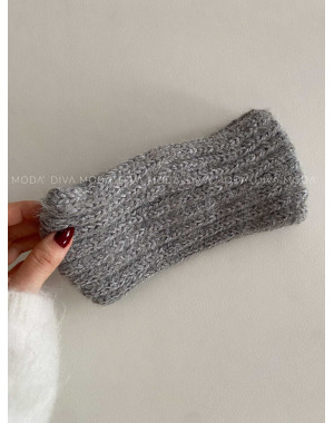 Prekrížená čelenka sivá G 52