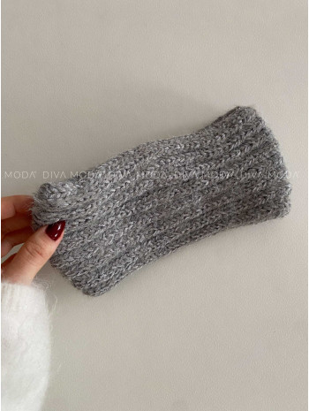 Prekrížená čelenka sivá G 52