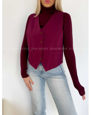 Vesta na gombíky burgundy P 999 Vesta na gombíky burgundy P 999