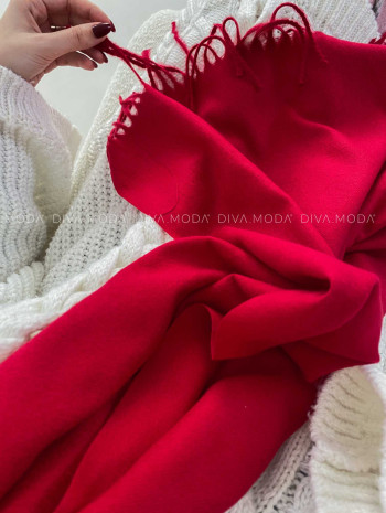 Dlhý Kašmírový šál cherry red P 199 Dlhý Kašmírový šál cherry red P 199