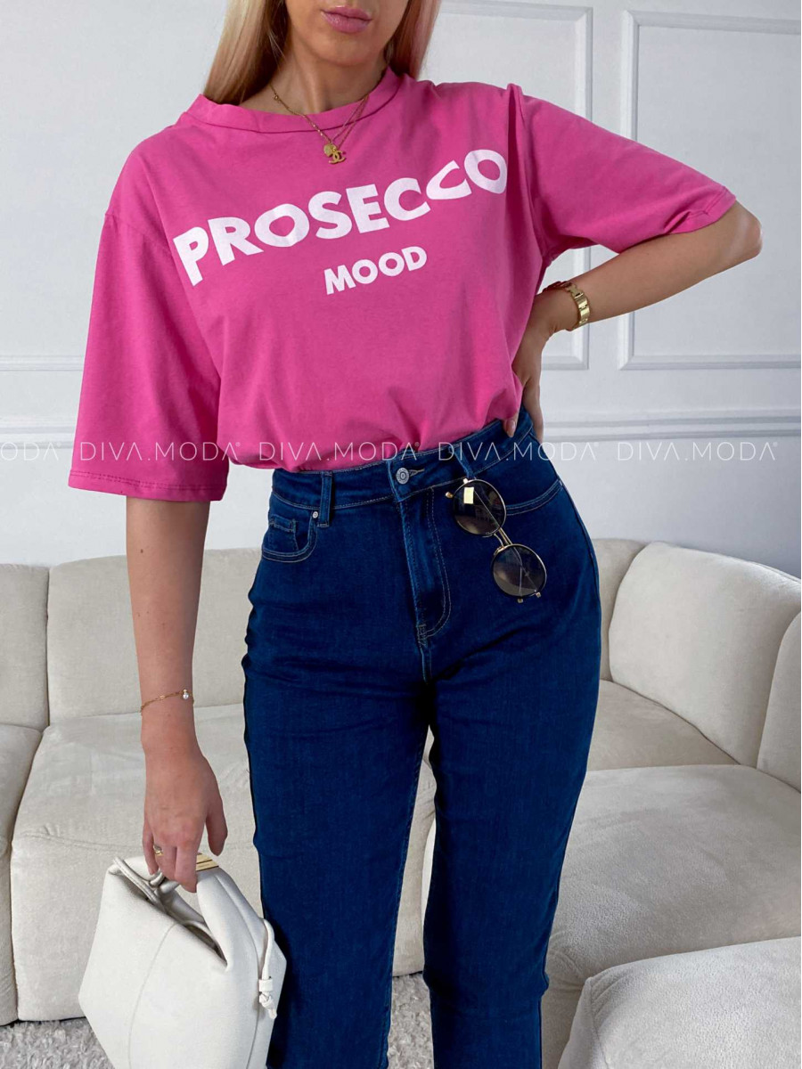Tričko proseco mood ružové M 169 Tričko proseco mood ružové M 169