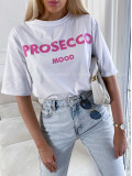Tričko proseco mood biele M 169