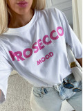 Tričko proseco mood biele M 169