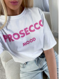 Tričko proseco mood biele M 169