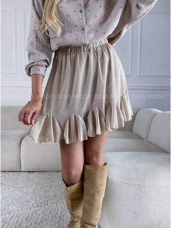 Volánová sukňa Emi béžová M 177