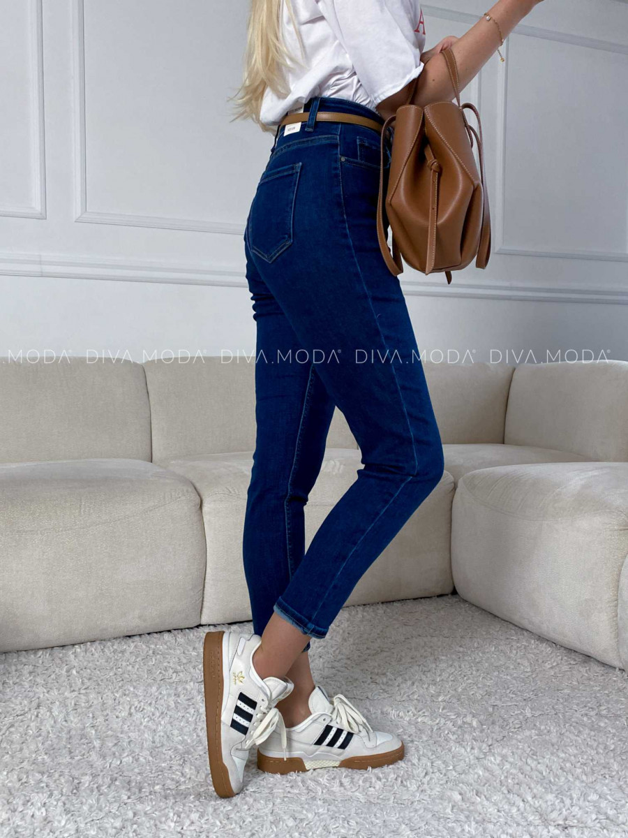 Mom jeans tmavo modré M 174