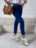 Mom jeans tmavo modré M 174