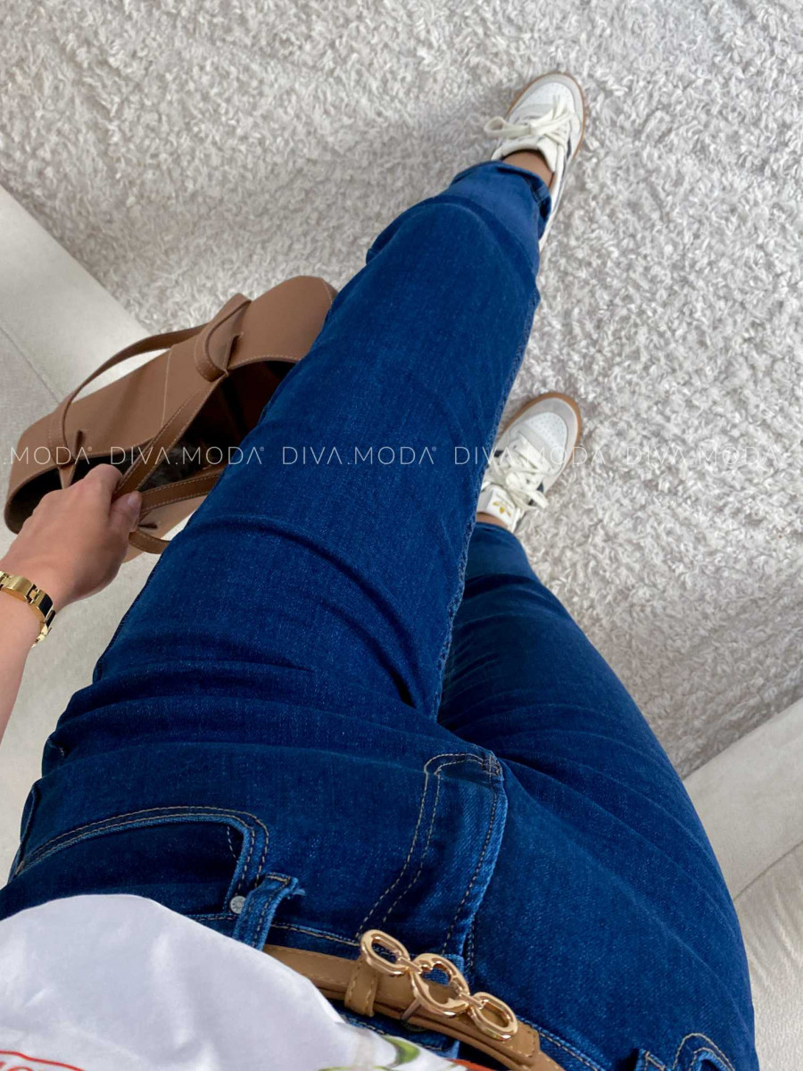 Mom jeans tmavo modré M 174