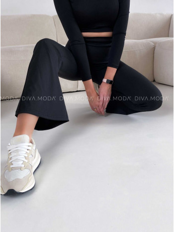 Push up zvonové legíny čierne M 202